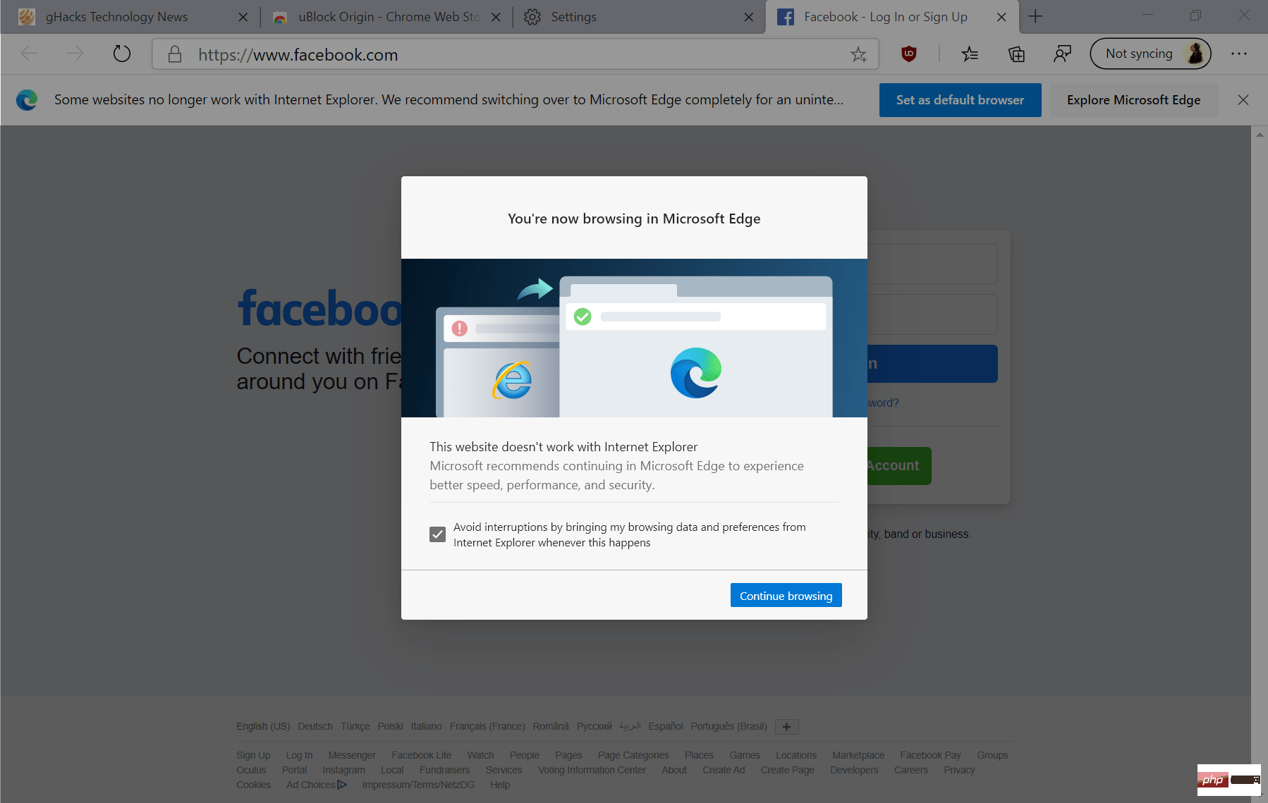 微软:请在下个月失去支持前停止使用 Internet Explorer