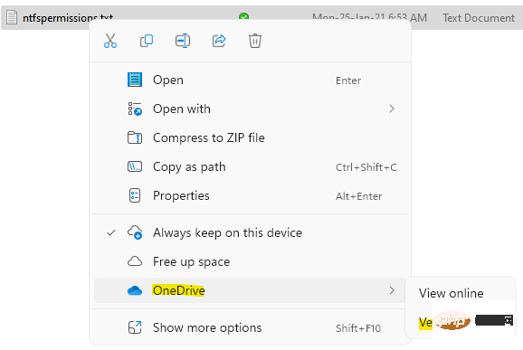 如何恢复以前版本的 OneDrive 文件