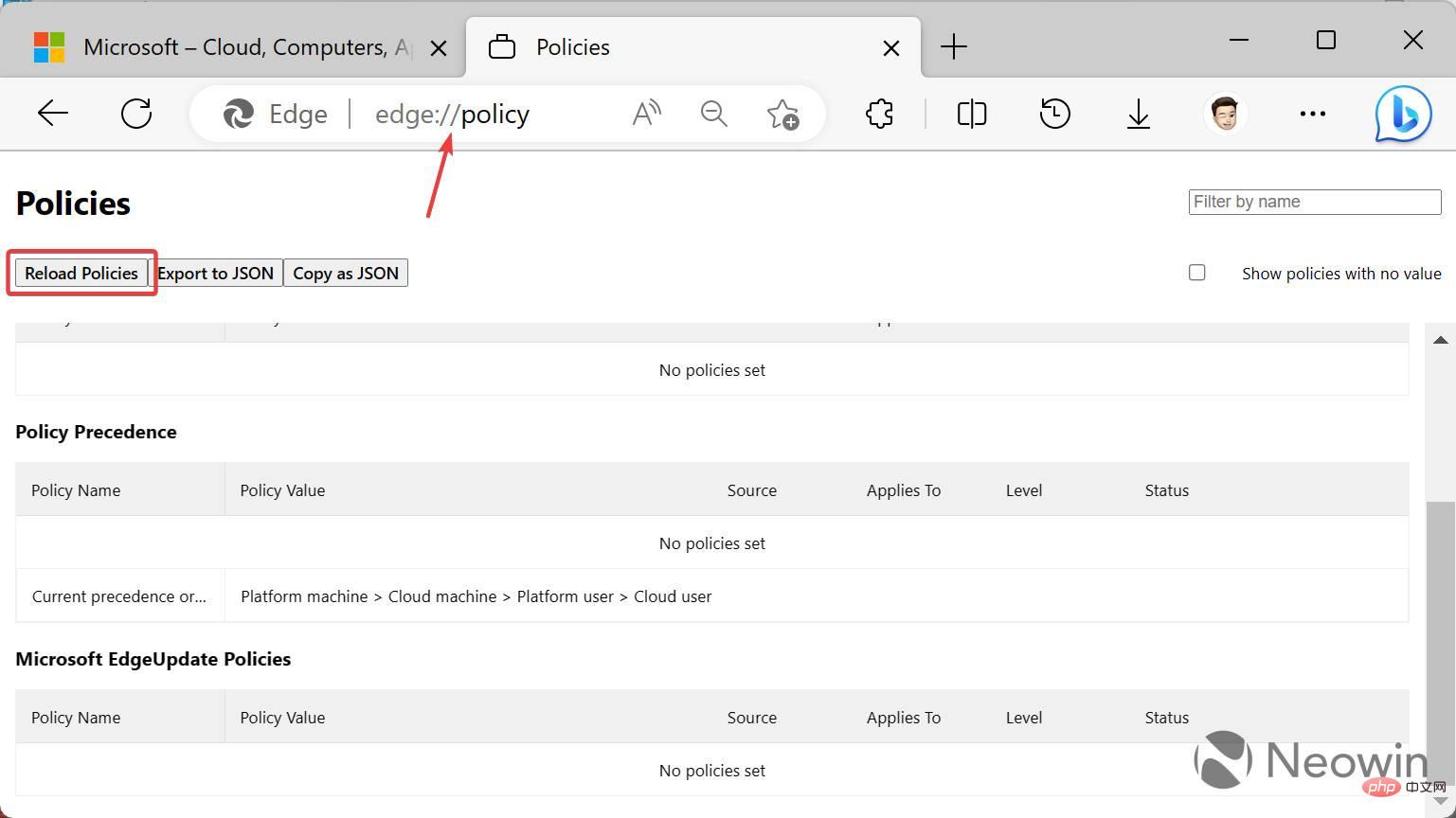 如何禁用 Microsoft Edge 中的 Bing 按钮?