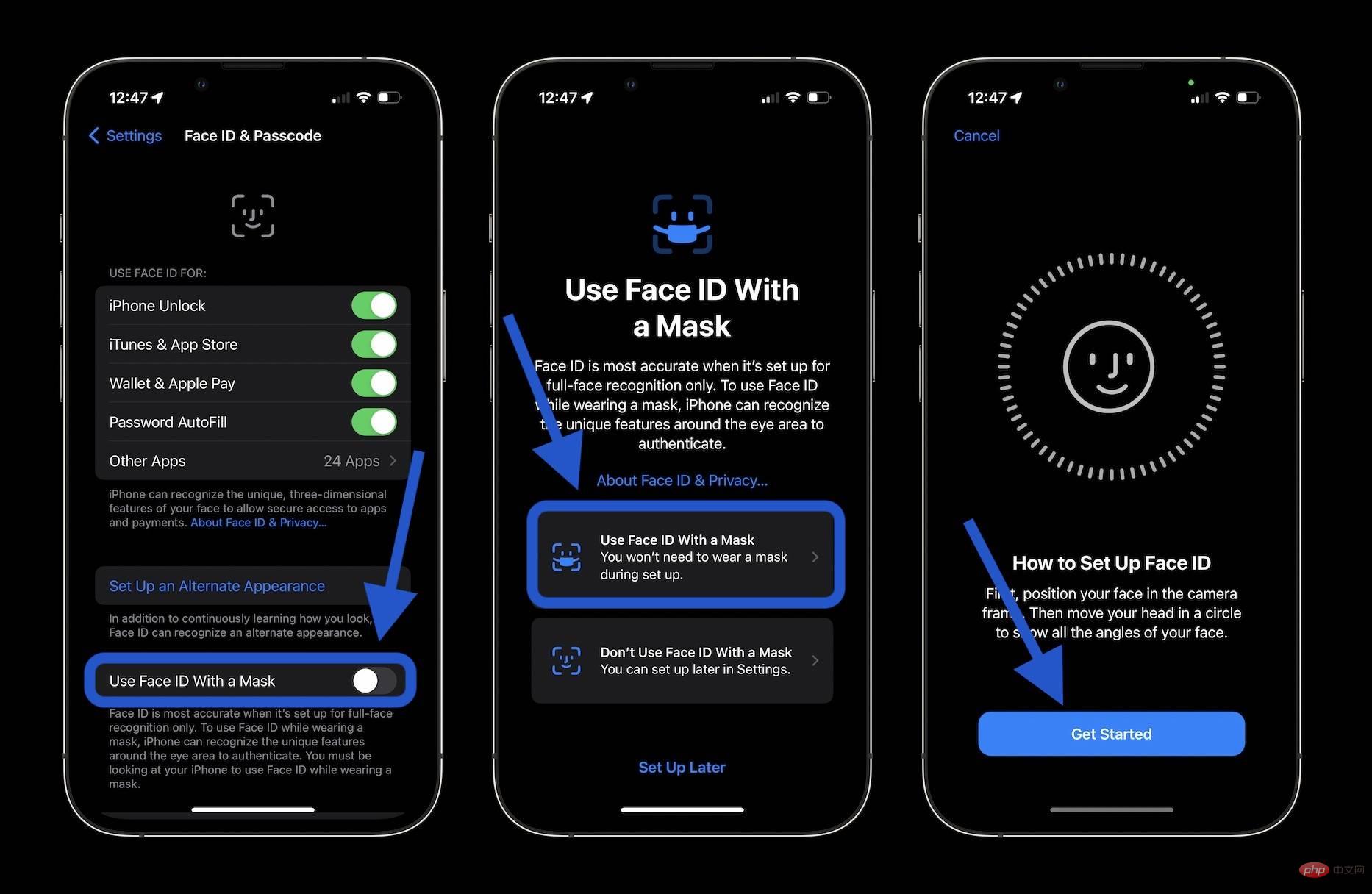 动手操作:这是在 iOS 15.4 测试版中使用带面具的 iPhone 面容 ID 的方法