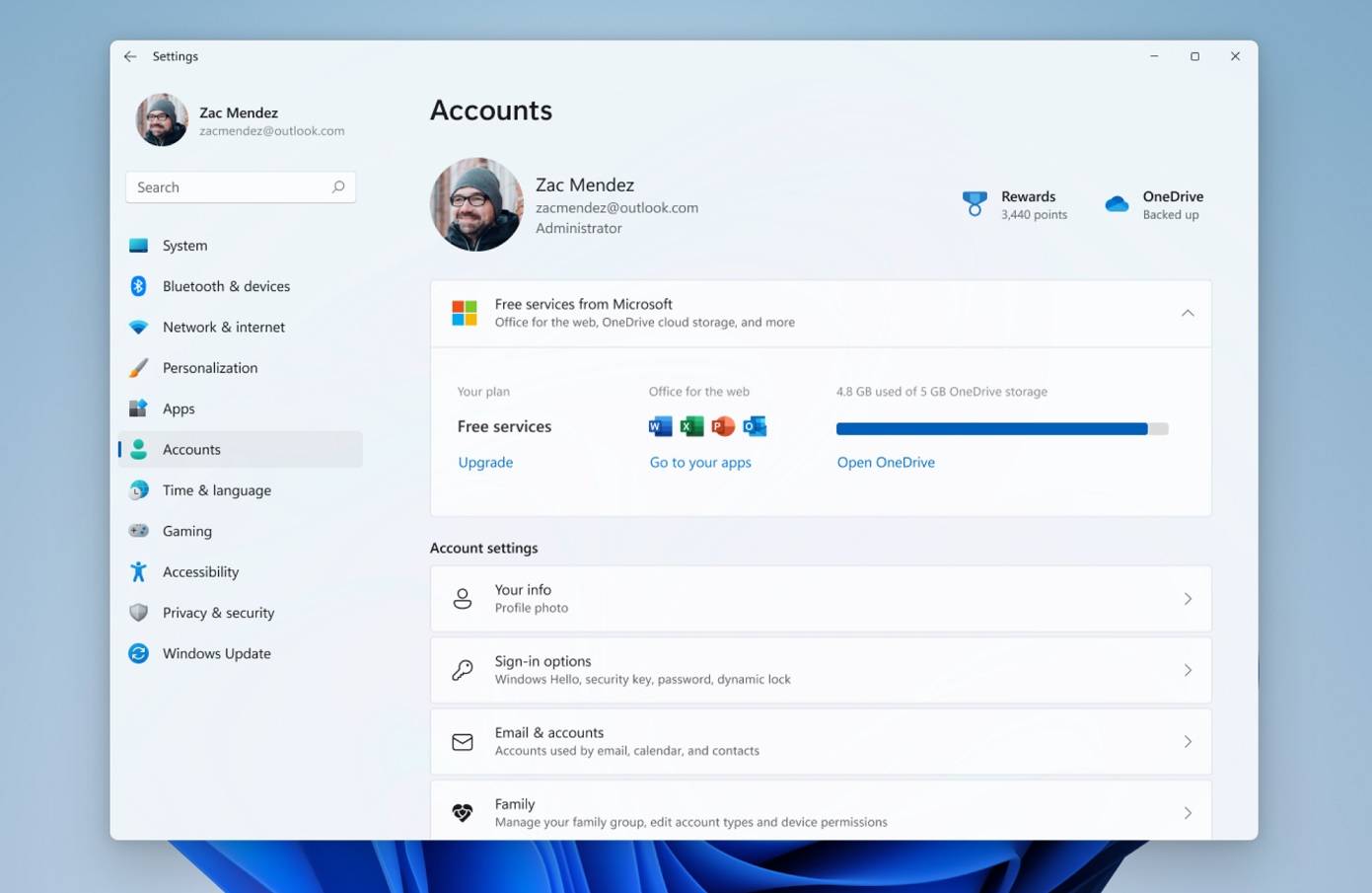Windows 11 更新正在将 Microsoft 帐户集成到系统设置中