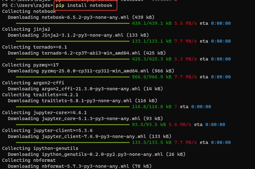 如何使用CMD在Windows 11或10中安装Jupyter Notebook?
