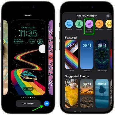 iOS 17.1:如何在锁定屏幕上随机播放相册
