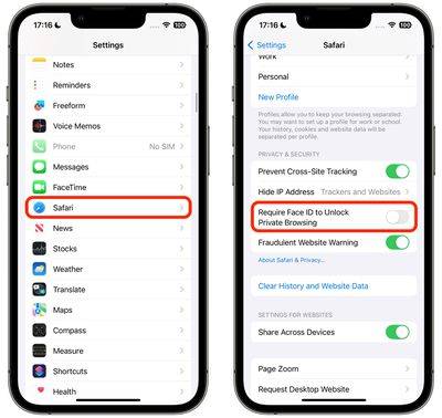如何在Safari中关闭iPhone的隐私浏览身份验证?