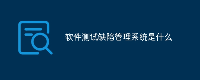 软件测试缺陷管理系统是什么