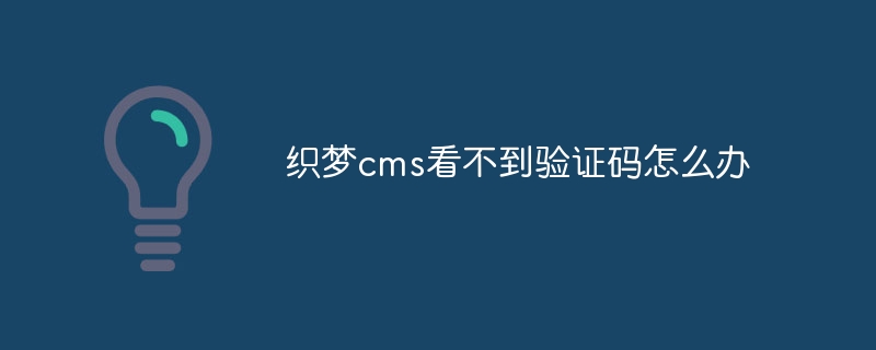 织梦cms看不到验证码怎么办