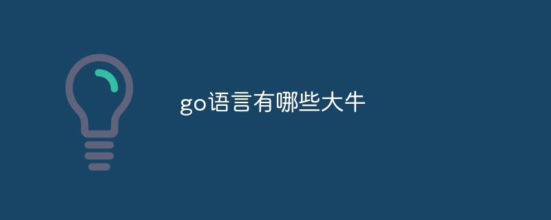 go语言有哪些大牛