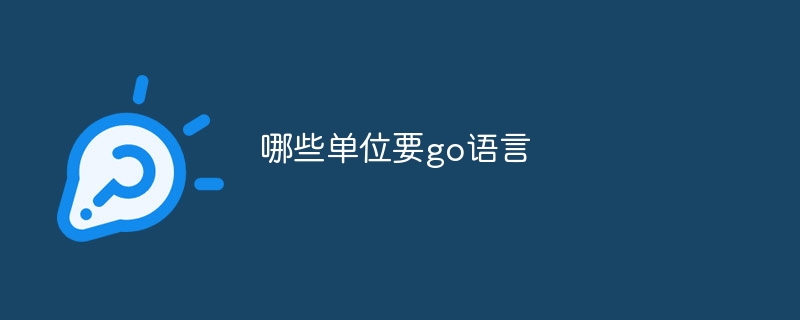 哪些单位要go语言