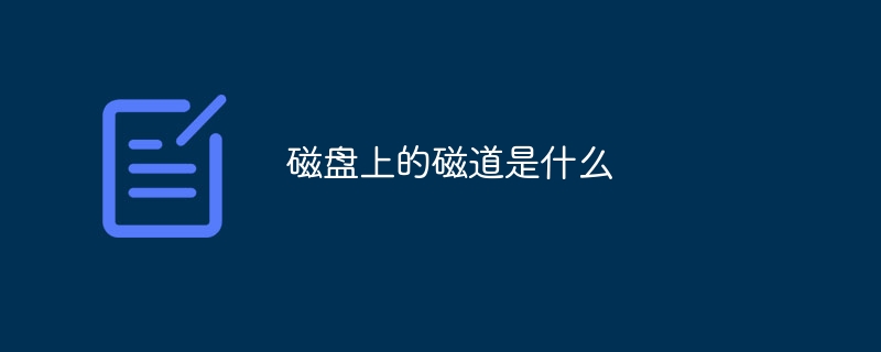 磁盘上的磁道是什么