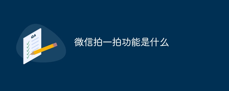 微信拍一拍功能是什么