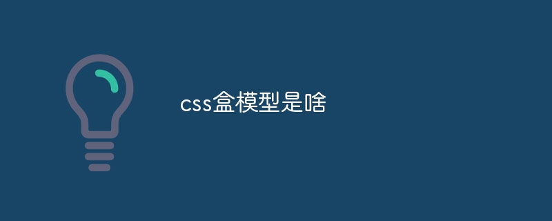 css盒模型是啥