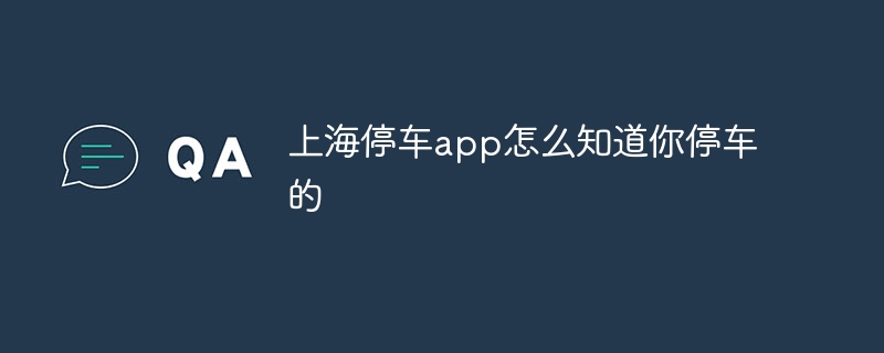 上海停车app怎么知道你停车的