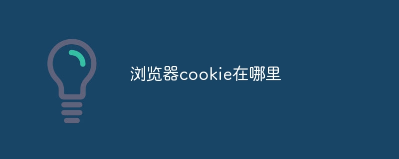 浏览器cookie在哪里
