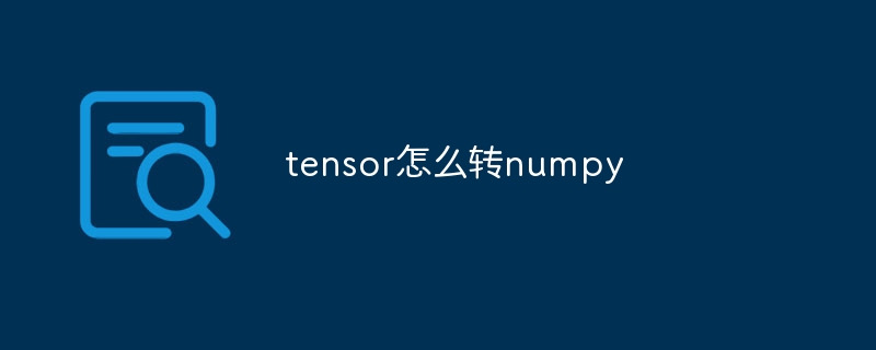tensor怎么转numpy