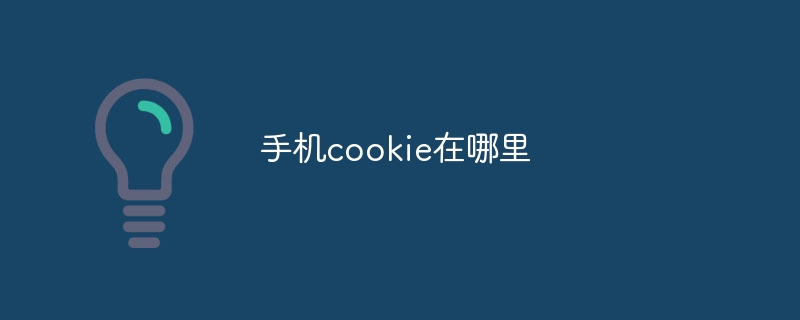 手机cookie在哪里
