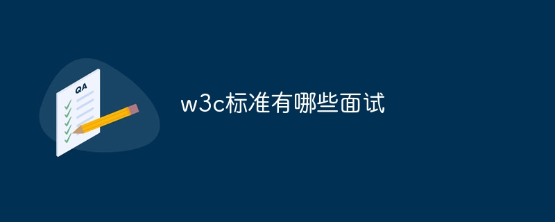 w3c标准有哪些面试