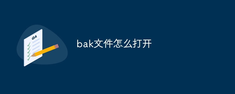 bak文件如何打开