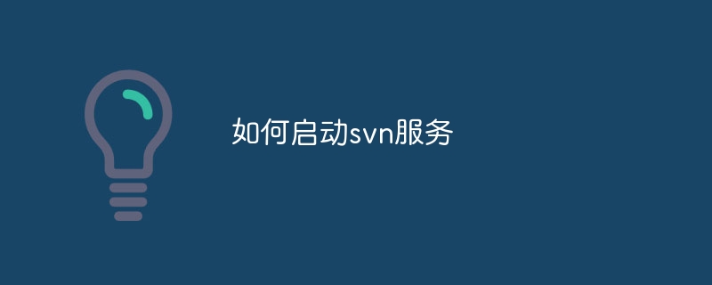 如何启动svn服务