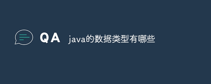 java的数据类型有哪些